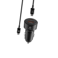 Cargador de coche PD+QC+cable