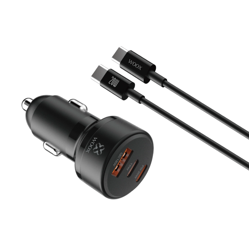 Cargador de coche 2 PD+QC+cable