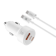 Cargador de coche 2 PD+QC+cable