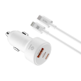 Cargador de coche 2 PD+QC+cable